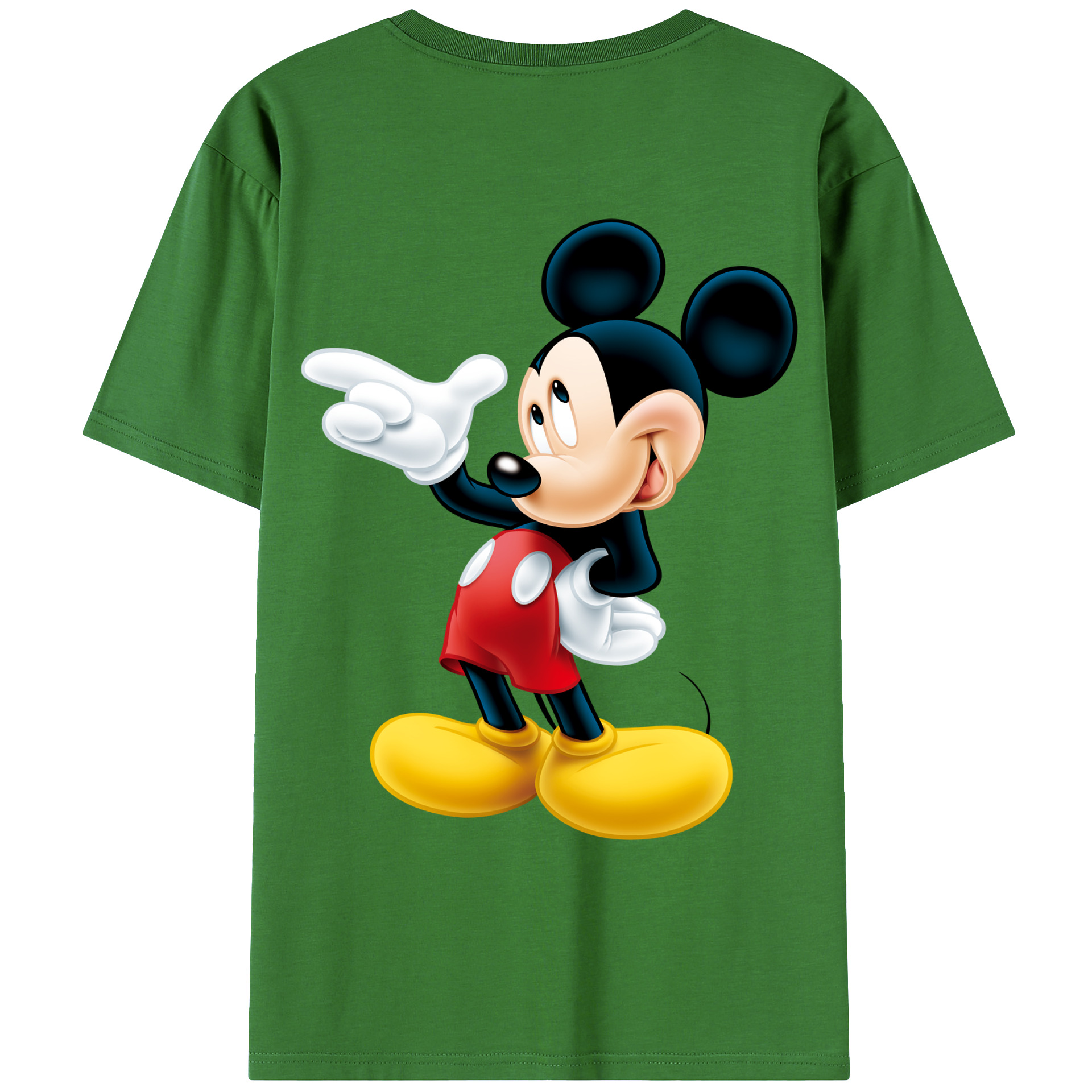 （画像用） ミッキーマウス Mickey Mouse レディース半袖Tシャツ(バックプリント)
